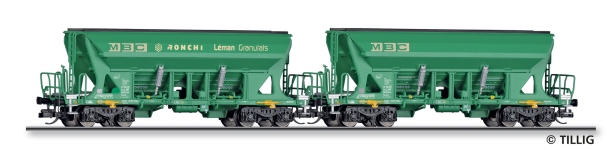 Tillig 01112 - TT - 2-tlg. Set Selbstentladewagen, MBC, Ep. VI
